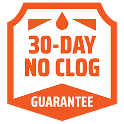 30-Day No Clog Guarantee Badge